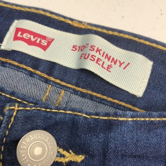 LIKE NEW GIRLS LEVI 510 SKINNY JEANS (GIRLS)14/26x28 🇺🇸 - Picture 2 of 11